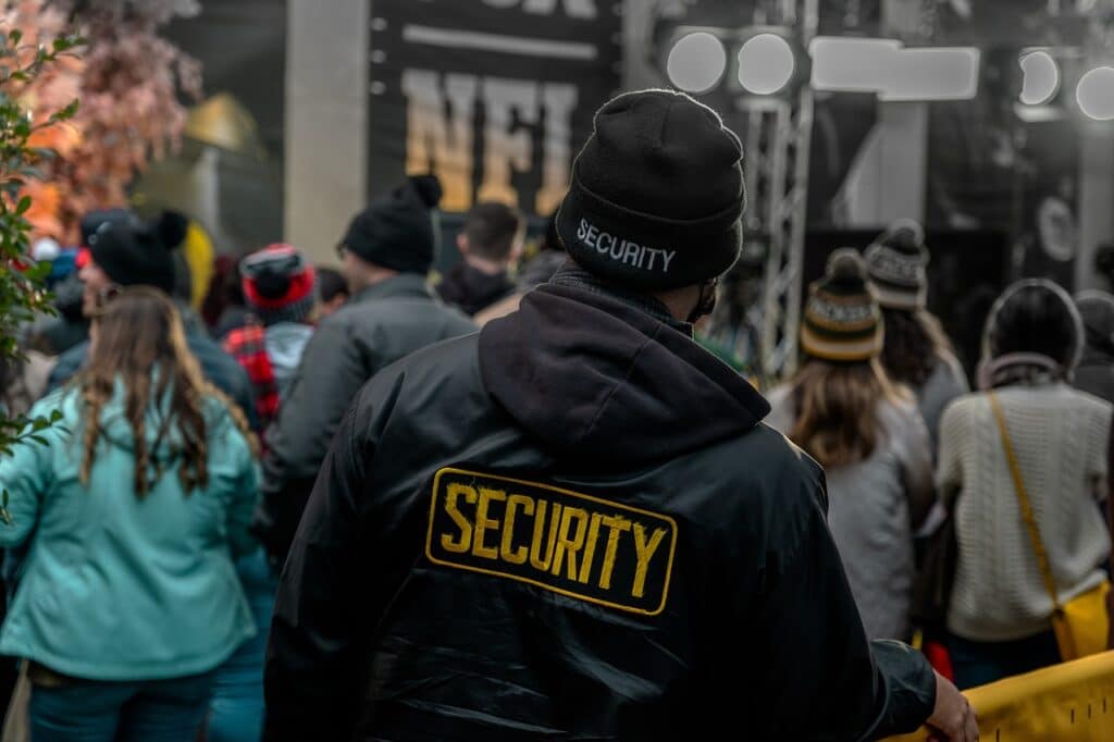 Security guard at event
