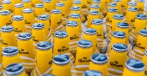 rows of beer bottles