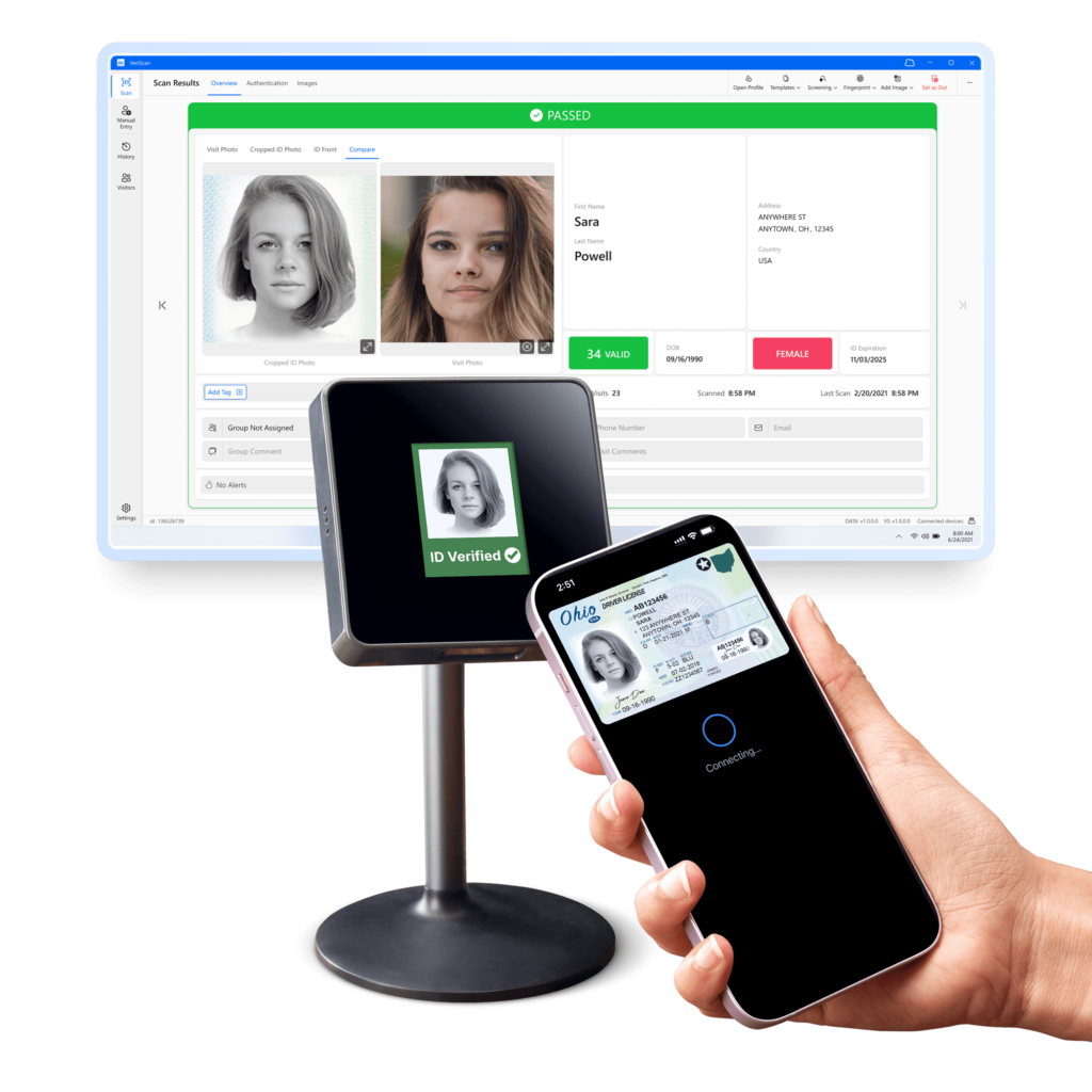 Accept Mobile IDs with VeriScan and Tap2ID Reader