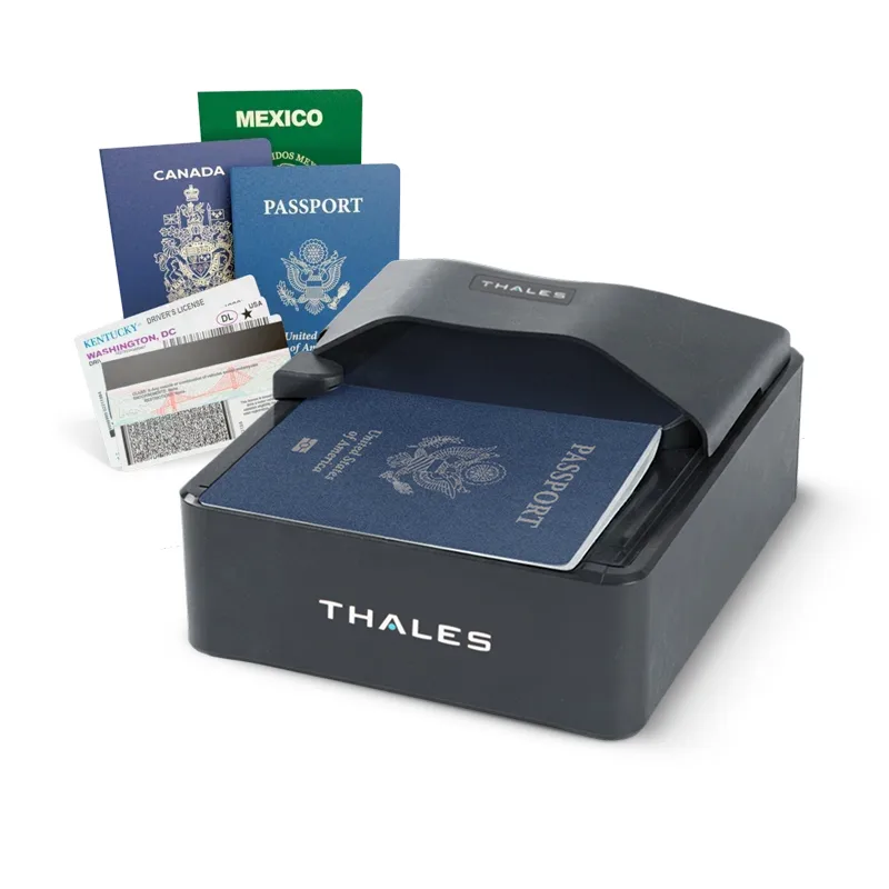 Thales AT10K passport scanner with passport booklets