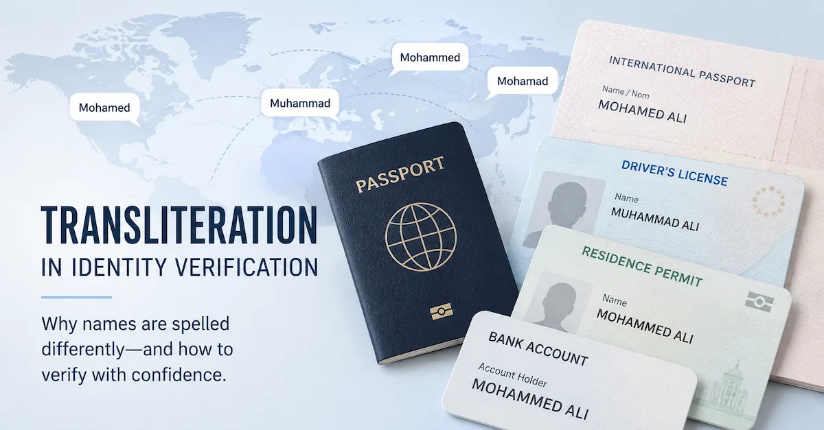 Transliteration issues in identity verification