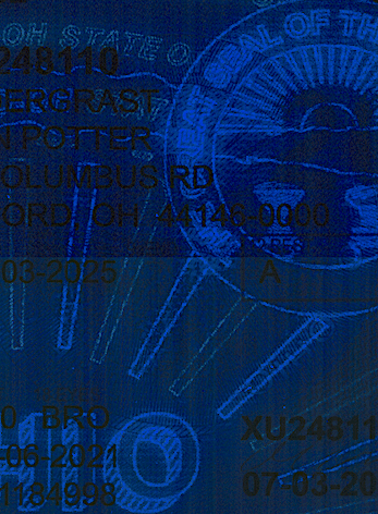 UV marks on ID