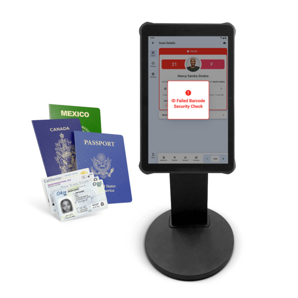 Unitech RT112 - Touchscreen Countertop Tablet ID Scanner with tabletop stand