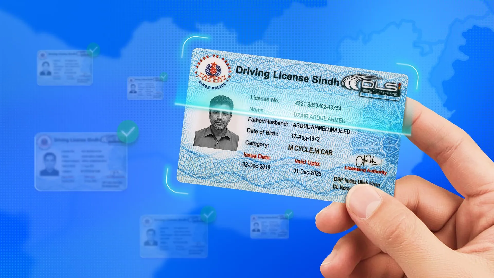 How to verify Pakistani drivers licenses and IDs