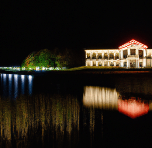 Outside of Virginia casino at night