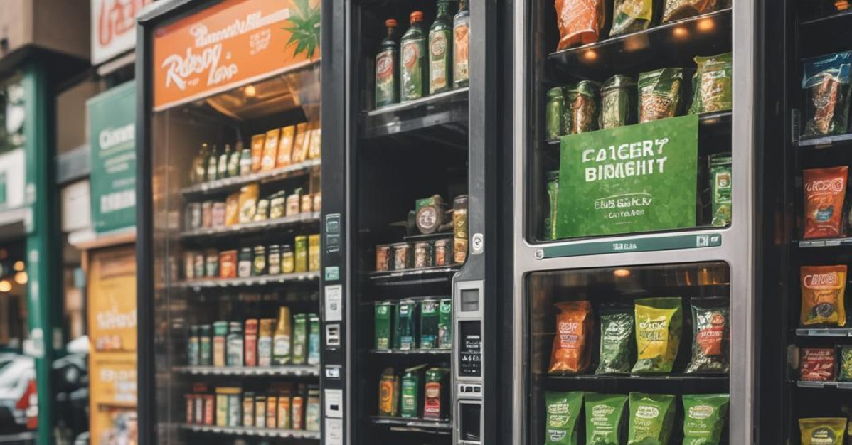 Weed products inside vending machines