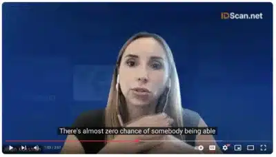Jillian Kossman of IDScan.net giving a interview to WFMY on digital IDs