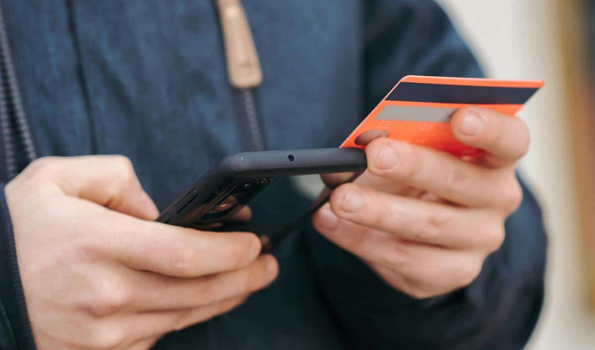 Magstripe on the back of a credit card