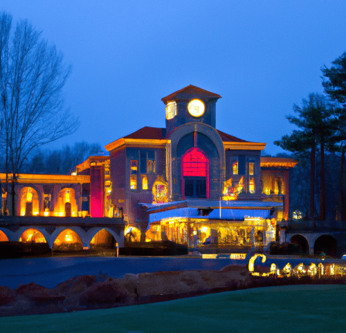Outside of Wisconsin casino at dusk