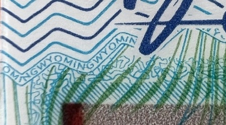 Microprint example from Wyoming ID